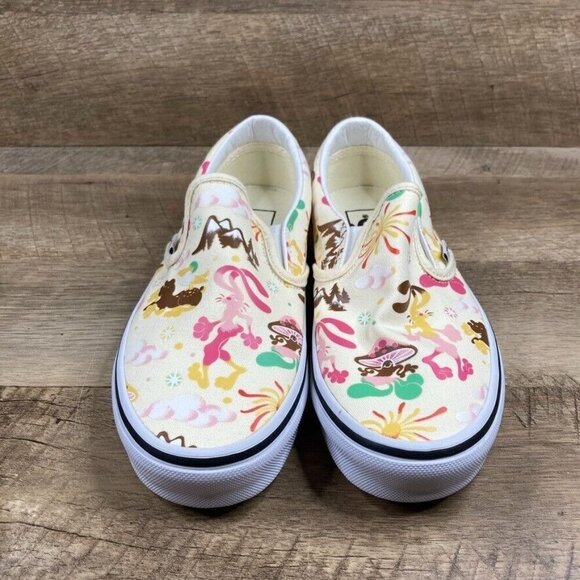 Vans Shoes - VANS Classic Slip On Get Outdoors Classic White Canvas Shoes Womens 6 NEW